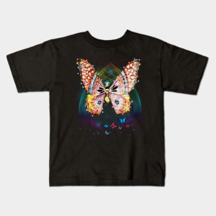 Butterfly Color Light Kids T-Shirt